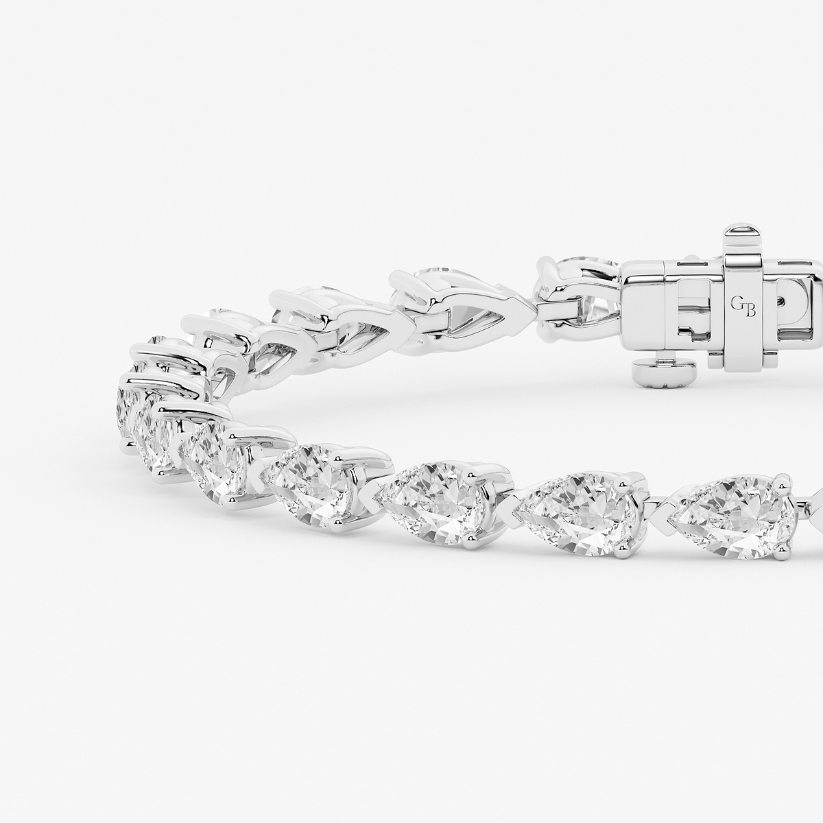 Additional Image 1 for  10 ctw Pear Lab Grown Diamond East-West Tennis Bracelet - 6.5 Inches